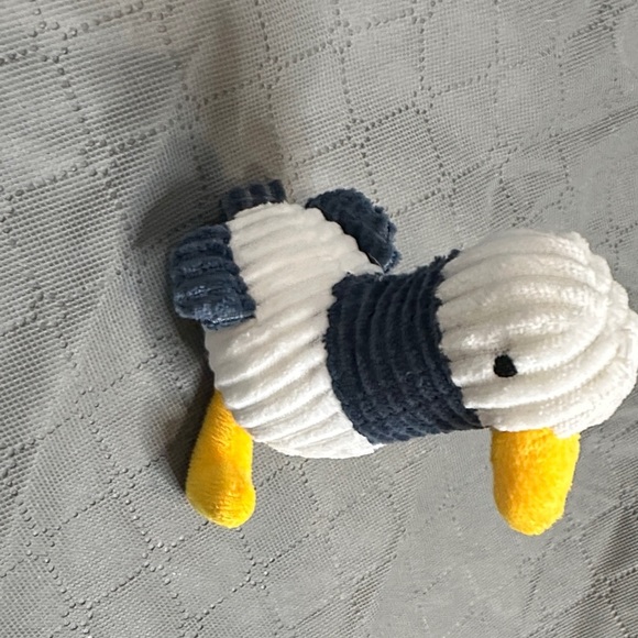 Seagull Plush Cat Toy - White, Yellow, and Blue - Picture 3 of 6